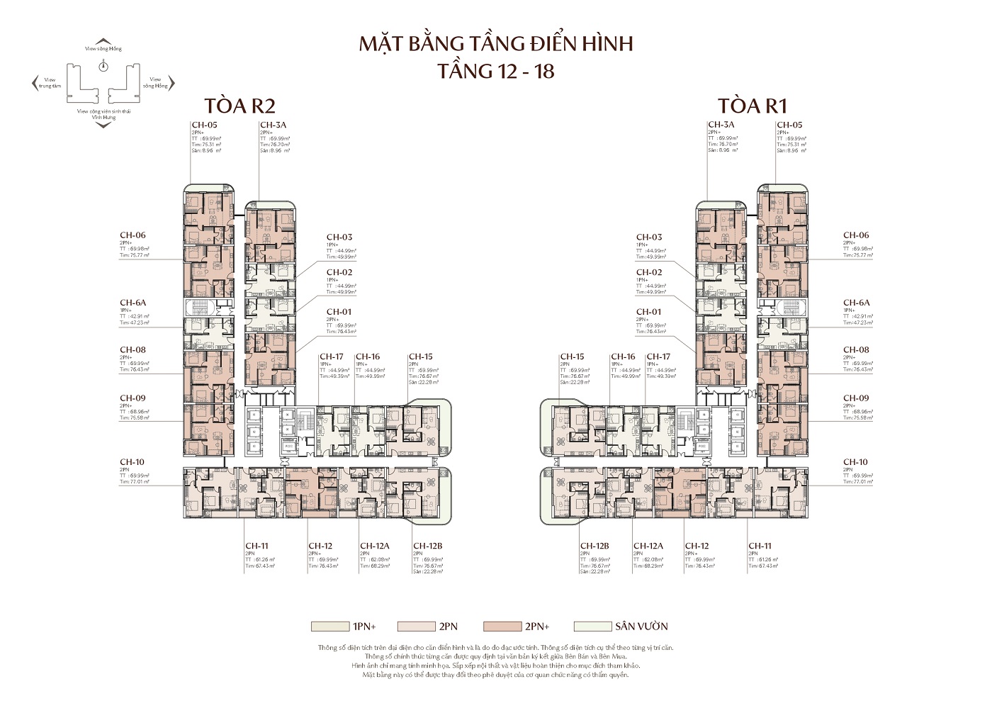 Mặt bằng & thiết kế căn hộ Rivea Residences