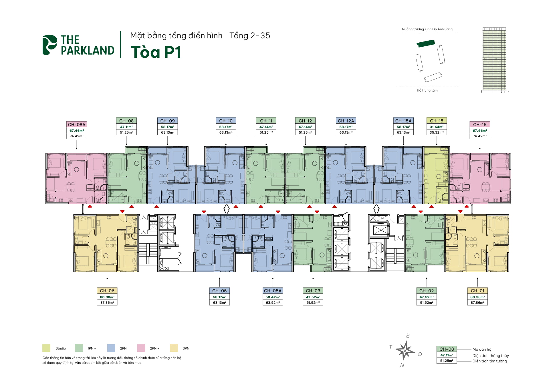 Thiết kế mặt bằng P1 Imperia Ocean City